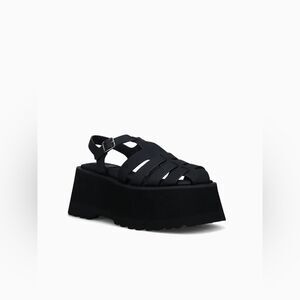 Jeffrey Campbell Poppi Black Platform Sandals